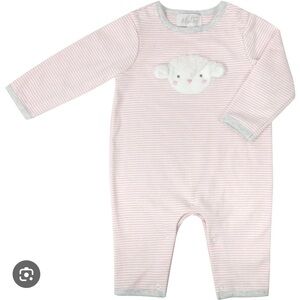 NWT! Albetta Fuzzy Lamb Crochet Babygro•3-6 mo